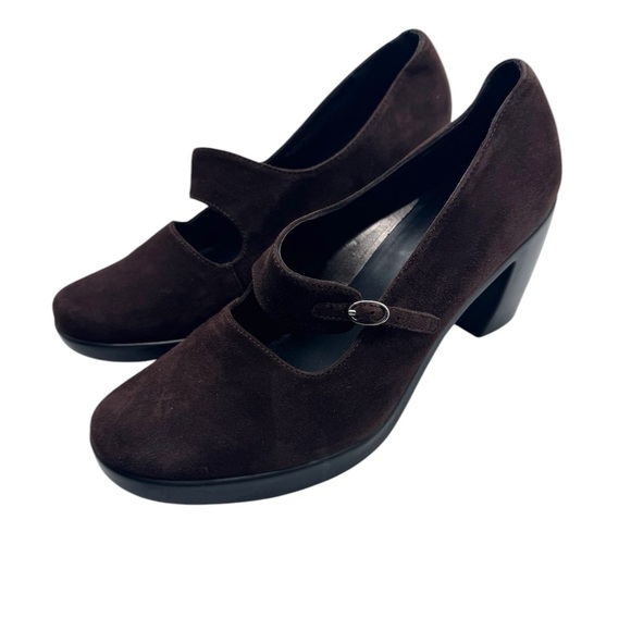 Dansko Tara Suede Heeled Mary Jane Brown Size 40 - Picture 1 of 16